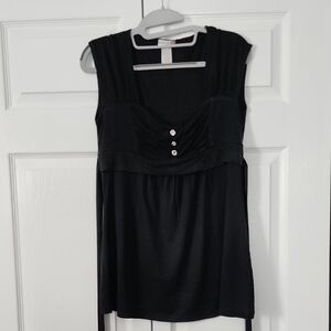 Body Central Black Ruched Blouse